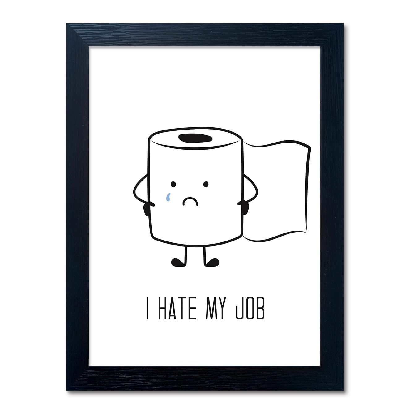 Black and White Bathroom Wall Decor Bad Smell Humorous Wall Art Funny Guest Toilet Picture Print Painting Modern Minimalistic Bathroom Sign