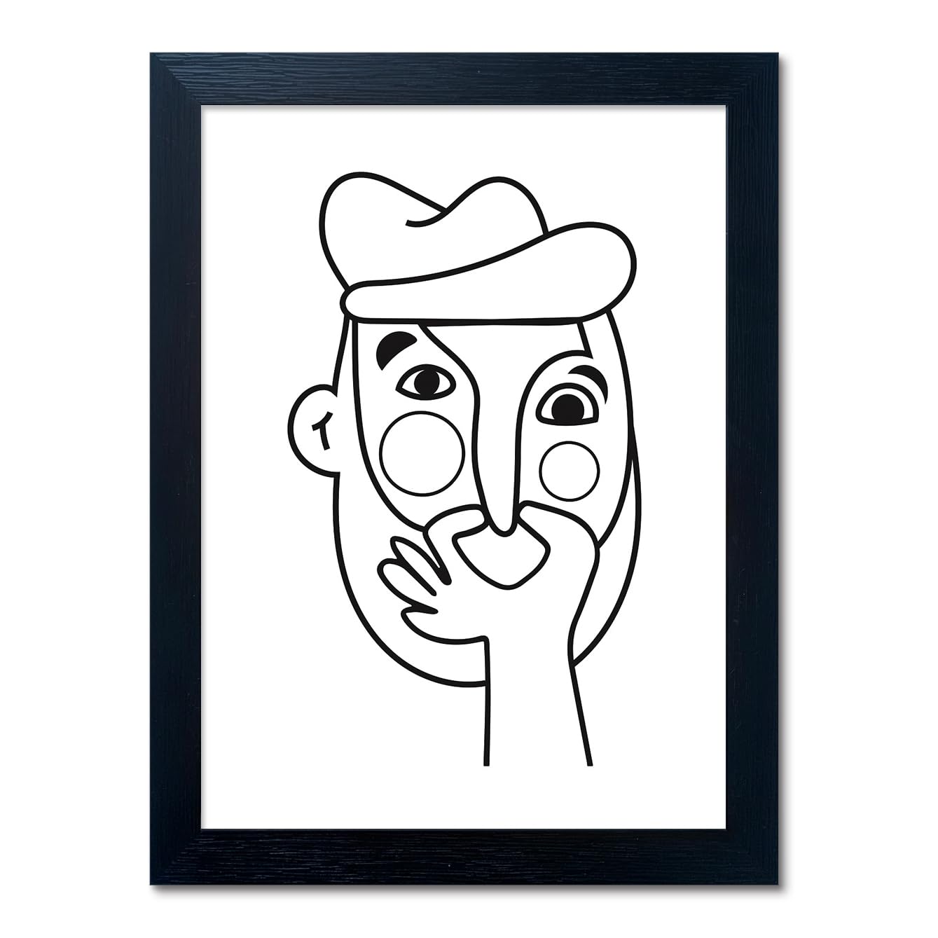 Black and White Bathroom Wall Decor Bad Smell Humorous Wall Art Funny Guest Toilet Picture Print Painting Modern Minimalistic Bathroom Sign